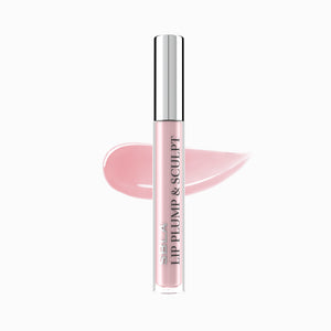 Lip Plump and Sculpt Baby Glow tube with colour swoosh